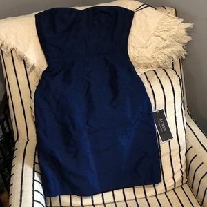 Navy strapless J Crew dress size 0